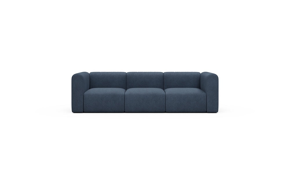 Rund Casual Modular Sofa - Configurations 1 - A3H - 266 x 97 cm - 3 Seater - 537 Bouclé Blue