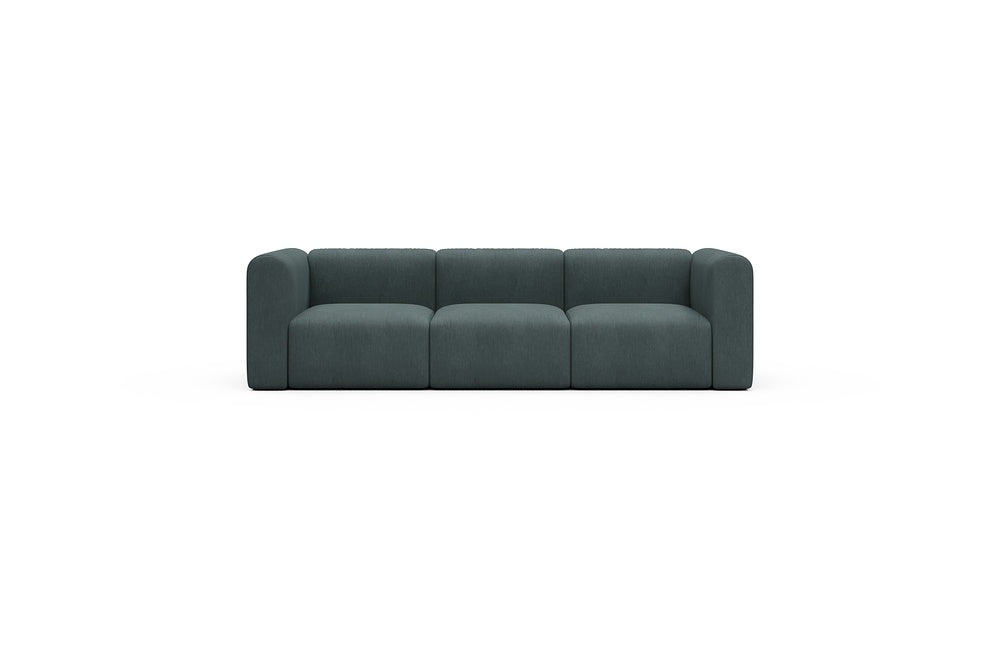 Rund Casual Modular Sofa - Configurations 1 - A3H - 266 x 97 cm - 3 Seater - 573 Vivus Dusty Blue