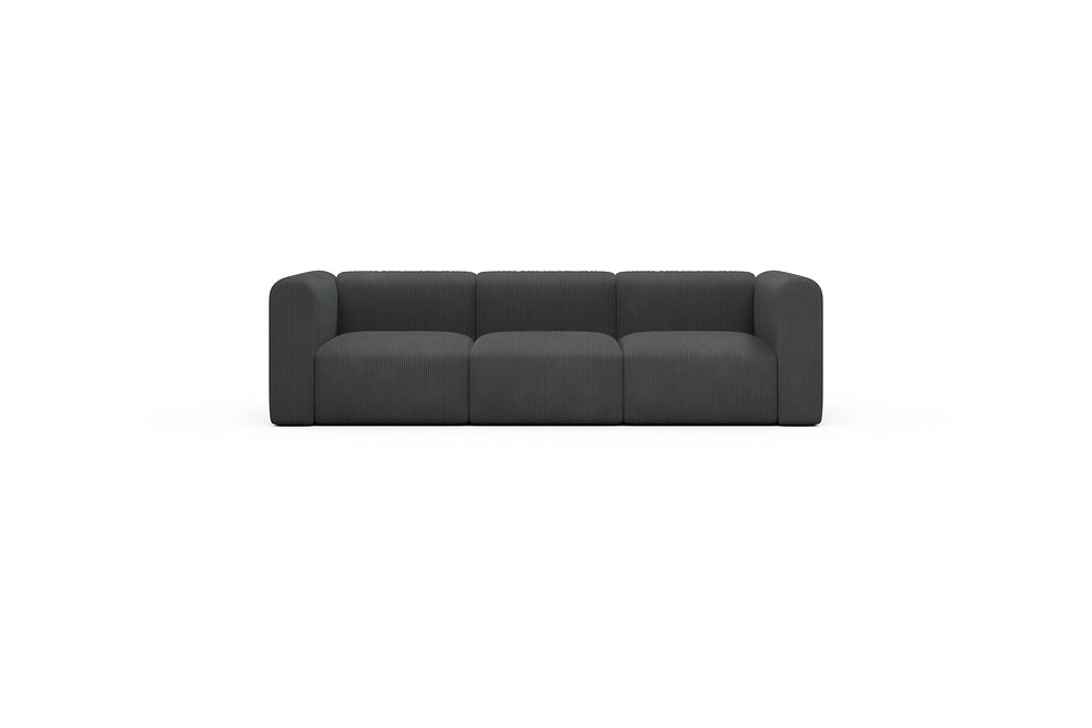 Rund Casual Modular Sofa - Configurations 1 - A3H - 266 x 97 cm - 3 Seater - 593 Corduroy Graphite