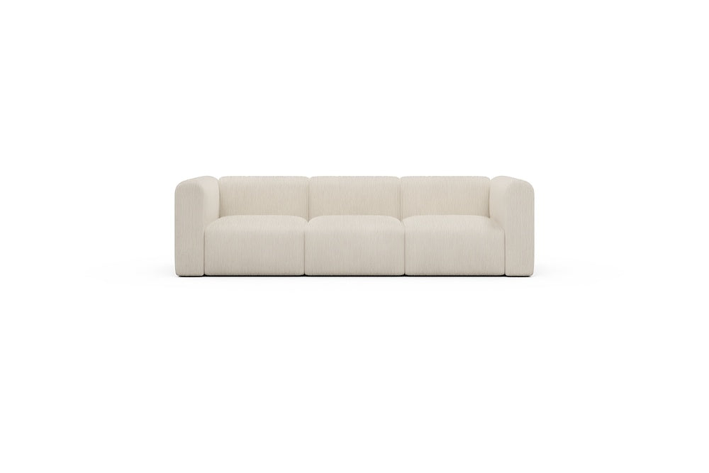 Rund Casual Modular Sofa - Configurations 1 - A3H - 266 x 97 cm - 3 Seater - 594 Corduroy Ivory