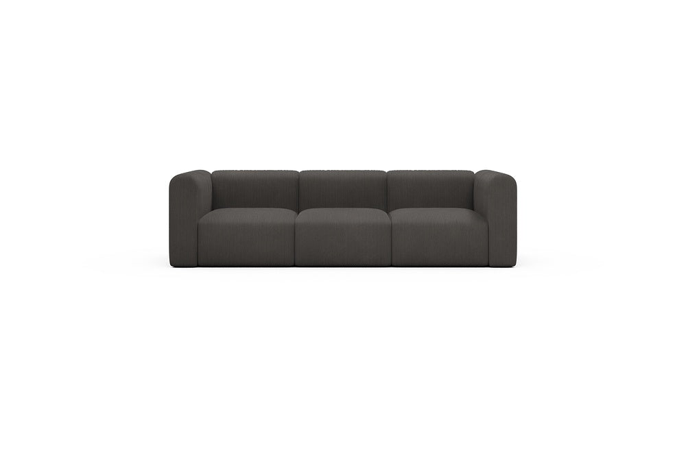 Rund Casual Modular Sofa - Configurations 1 - A3H - 266 x 97 cm - 3 Seater - 597 Corduroy Charcoal