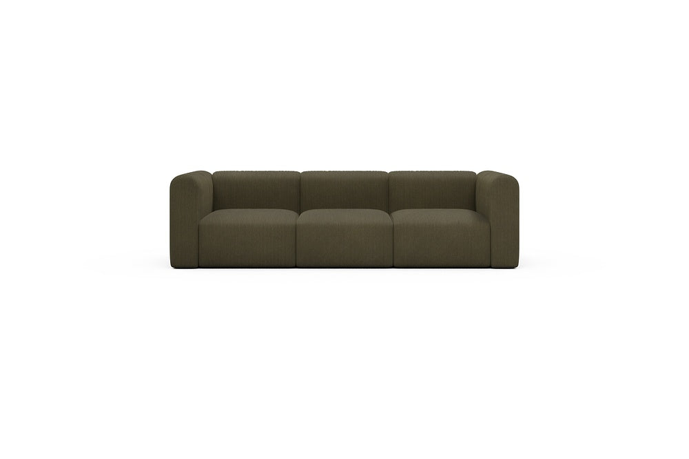 Rund Casual Modular Sofa - Configurations 1 - A3H - 266 x 97 cm - 3 Seater - 599 Corduroy Olive