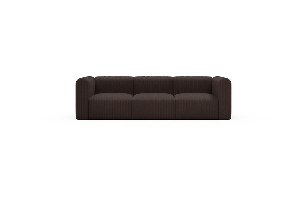 Rund Casual Modular Sofa - Configurations 1 - A3H - 266 x 97 cm - 3 Seater - 600 Corduroy Cocoa