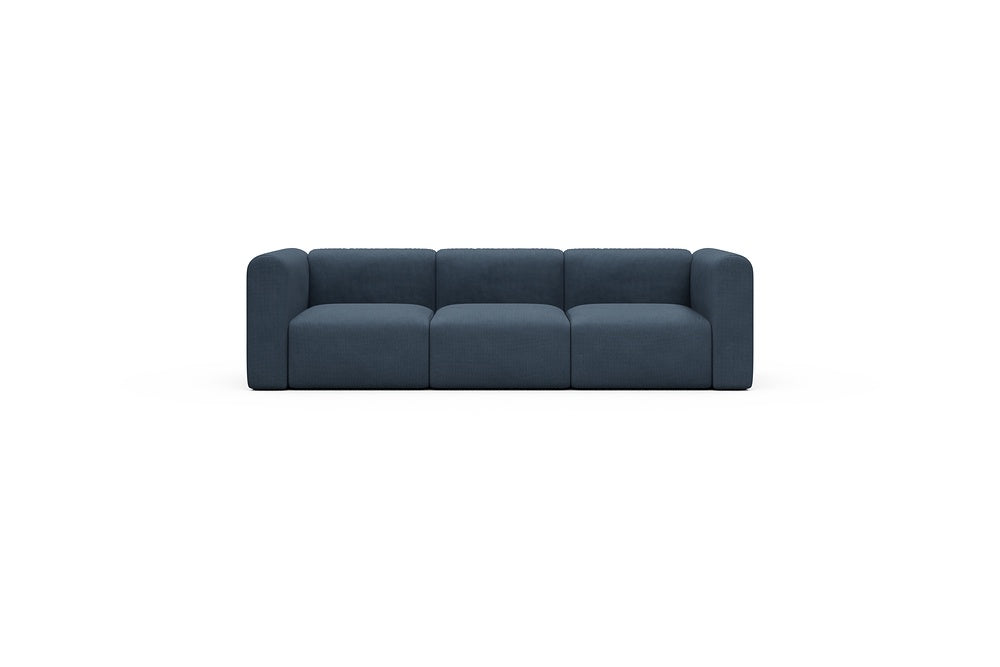 Rund Casual Modular Sofa - Configurations 1 - A3H - 266 x 97 cm - 3 Seater - 768 Cura Oxford Blue