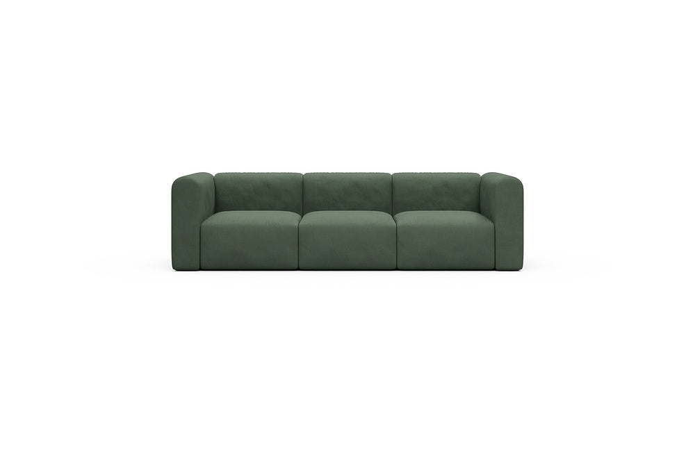 Rund Casual Modular Sofa - Configurations 1 - A3H - 266 x 97 cm - 3 Seater - 769 Cura Saga Green