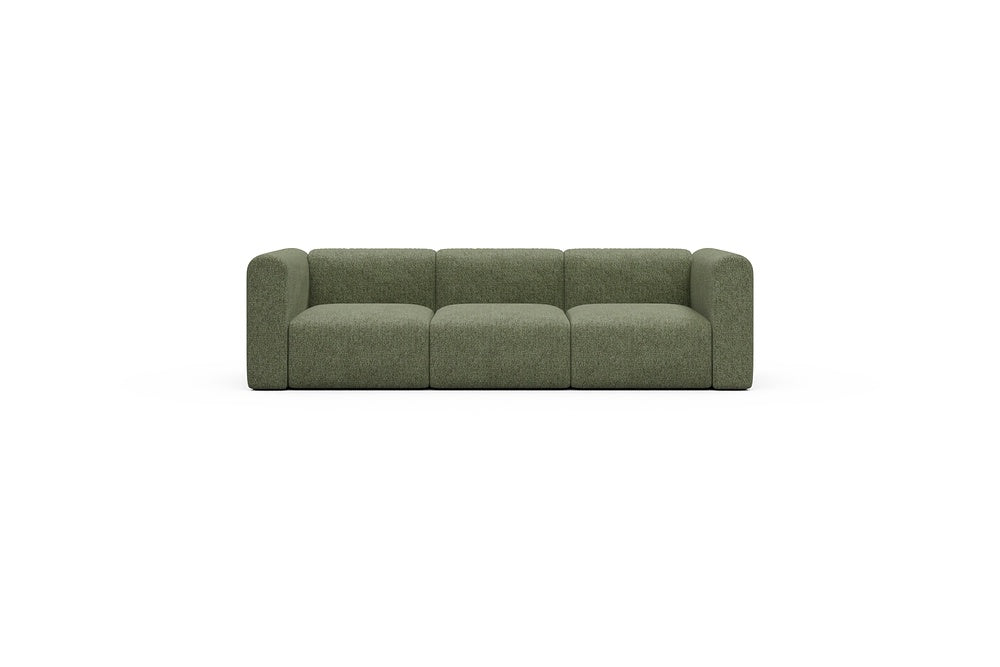Rund Casual Modular Sofa - Configurations 1 - A3H - 266 x 97 cm - 3 Seater - 775 Carreno Vivid Green