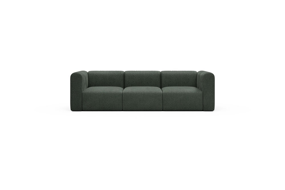 Rund Casual Modular Sofa - Configurations 1 - A3H - 266 x 97 cm - 3 Seater - 818 Aivi Pine Green