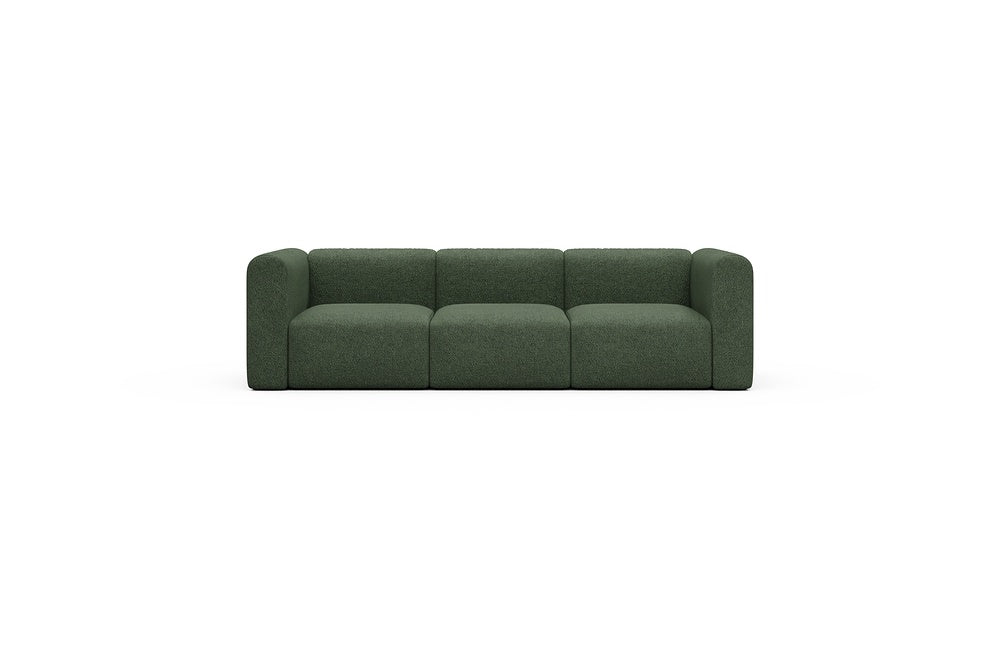 Rund Casual Modular Sofa - Configurations 1 - A3H - 266 x 97 cm - 3 Seater - 869 Vanora Deep Green