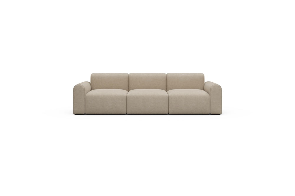Rund Casual Modular Sofa - Configurations 1 - A3L - 266 x 97 cm - 3 Seater - 410 Esina Almond Beige