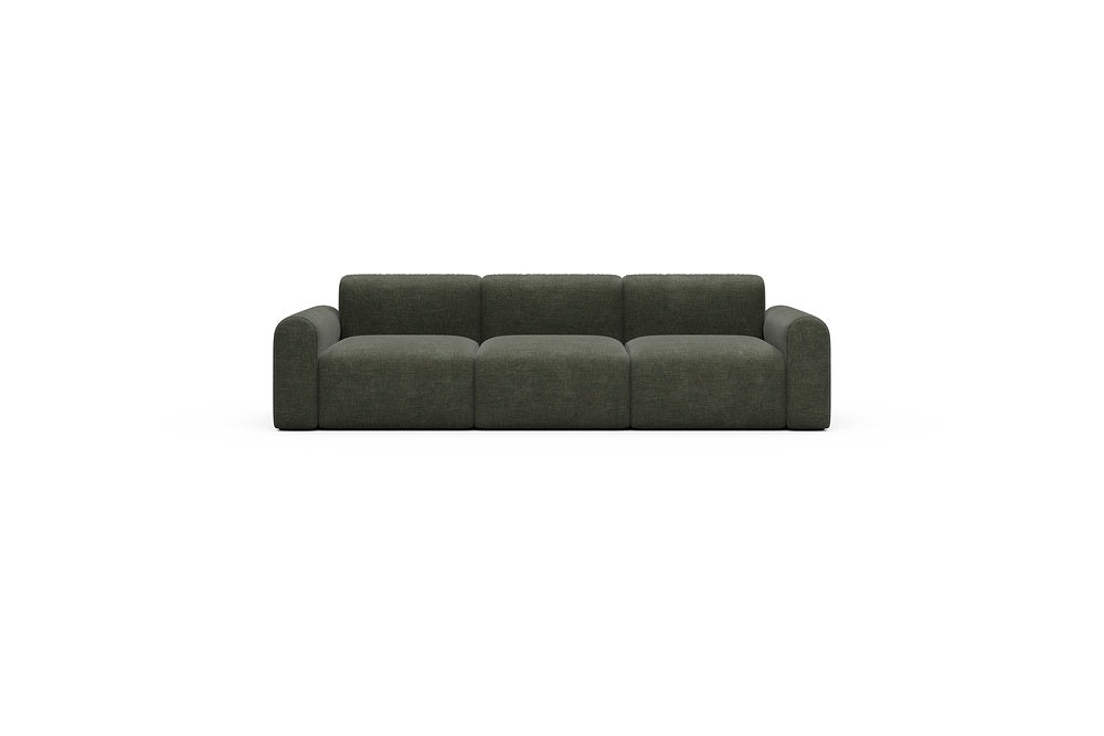 Rund Casual Modular Sofa - Configurations 1 - A3L - 266 x 97 cm - 3 Seater - 413 Esina Olive Green