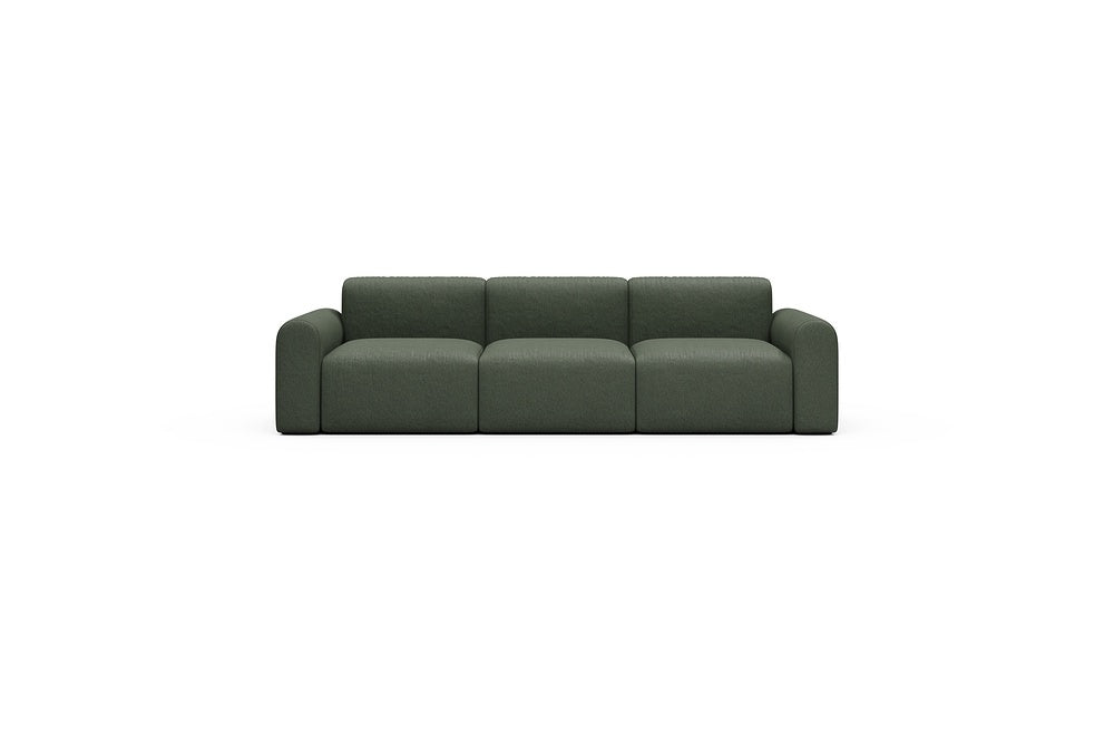 Rund Casual Modular Sofa - Configurations 1 - A3L - 266 x 97 cm - 3 Seater - 488 Denari Forest Green