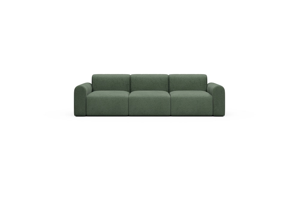 Rund Casual Modular Sofa - Configurations 1 - A3L - 266 x 97 cm - 3 Seater - 498 Casone Forest Green