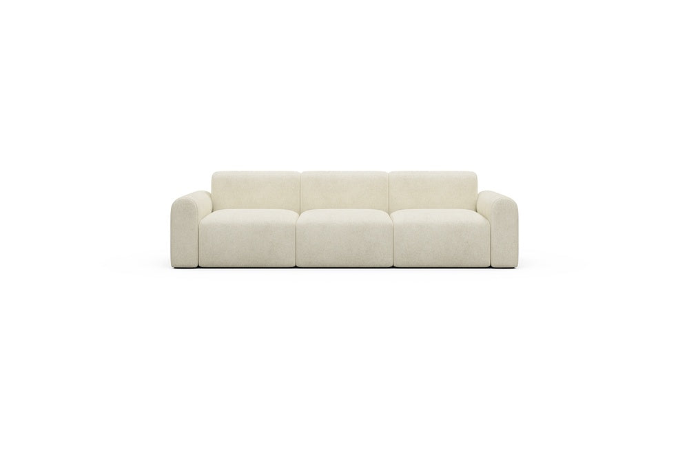 Rund Casual Modular Sofa - Configurations 1 - A3L - 266 x 97 cm - 3 Seater - 531 Bouclé Off White