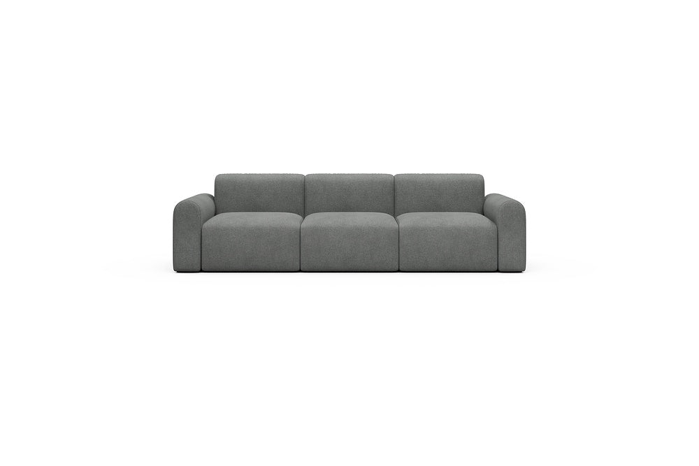 Rund Casual Modular Sofa - Configurations 1 - A3L - 266 x 97 cm - 3 Seater - 533 Bouclé Ash Grey