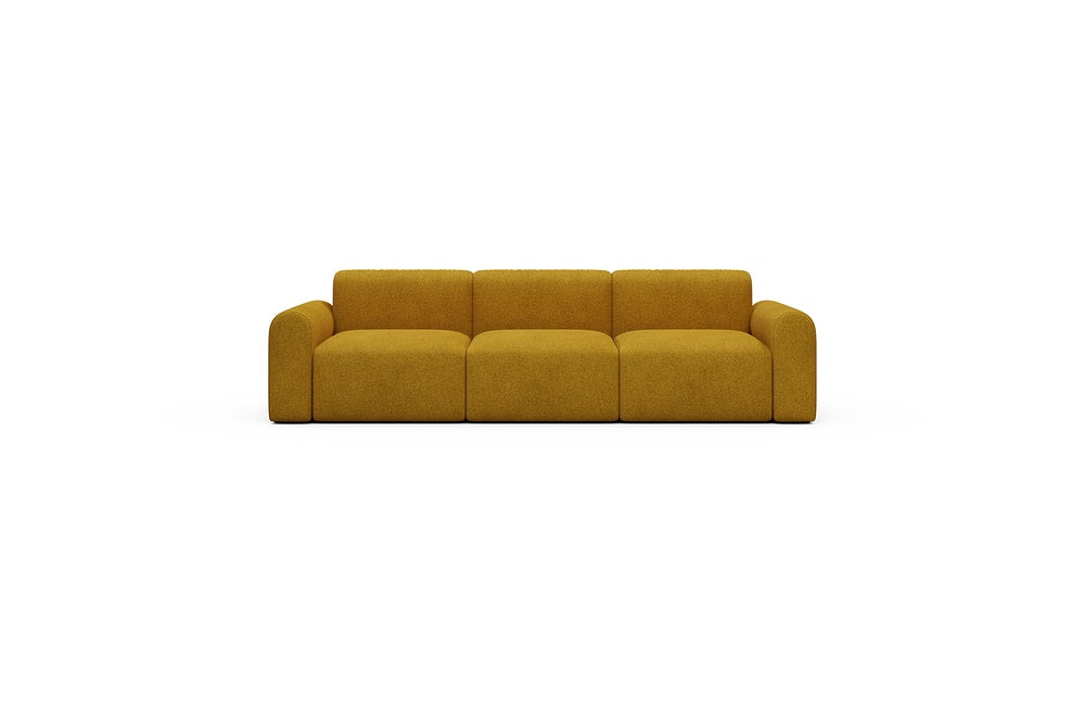 Rund Casual Modular Sofa - Configurations 1 - A3L - 266 x 97 cm - 3 Seater - 536 Bouclé Ochre
