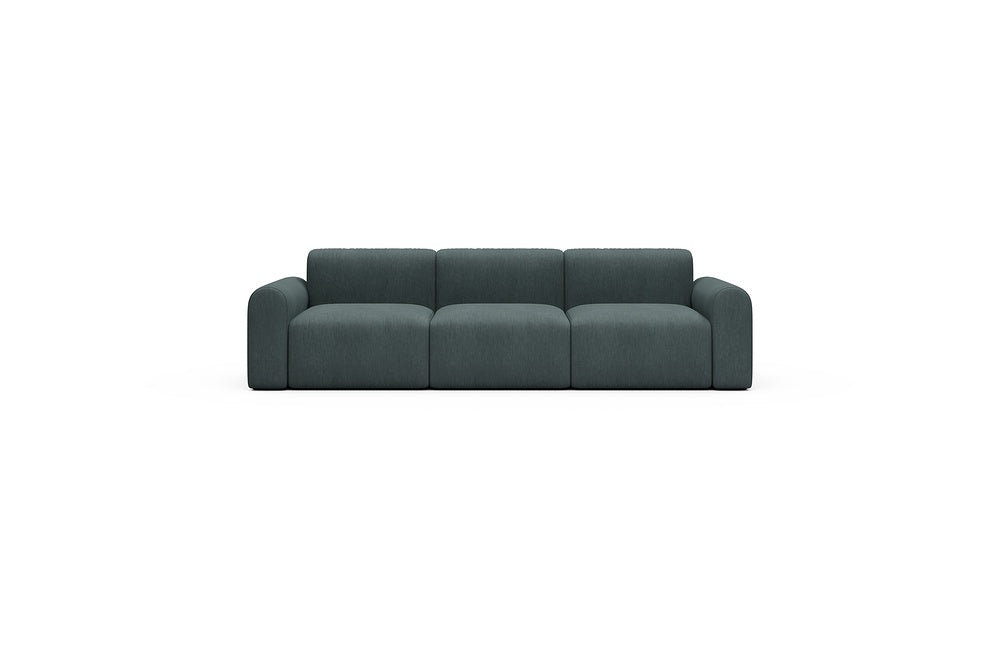 Rund Casual Modular Sofa - Configurations 1 - A3L - 266 x 97 cm - 3 Seater - 573 Vivus Dusty Blue