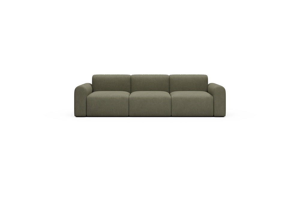 Rund Casual Modular Sofa - Configurations 1 - A3L - 266 x 97 cm - 3 Seater - 575 Vivus Dusty Olive
