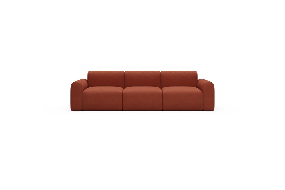 Rund Casual Modular Sofa - Configurations 1 - A3L - 266 x 97 cm - 3 Seater - 581 Argus Rust