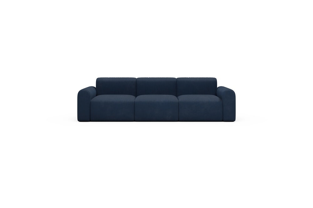 Rund Casual Modular Sofa - Configurations 1 - A3L - 266 x 97 cm - 3 Seater - 591 Corduroy Midnight-Blue