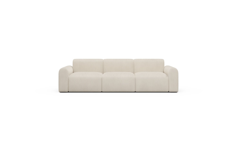 Rund Casual Modular Sofa - Configurations 1 - A3L - 266 x 97 cm - 3 Seater - 594 Corduroy Ivory