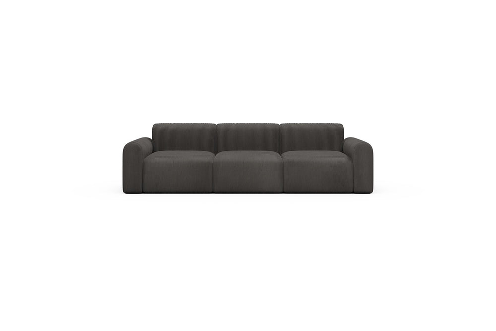 Rund Casual Modular Sofa - Configurations 1 - A3L - 266 x 97 cm - 3 Seater - 597 Corduroy Charcoal