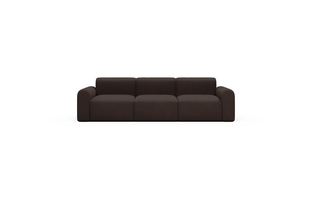 Rund Casual Modular Sofa - Configurations 1 - A3L - 266 x 97 cm - 3 Seater - 600 Corduroy Cocoa