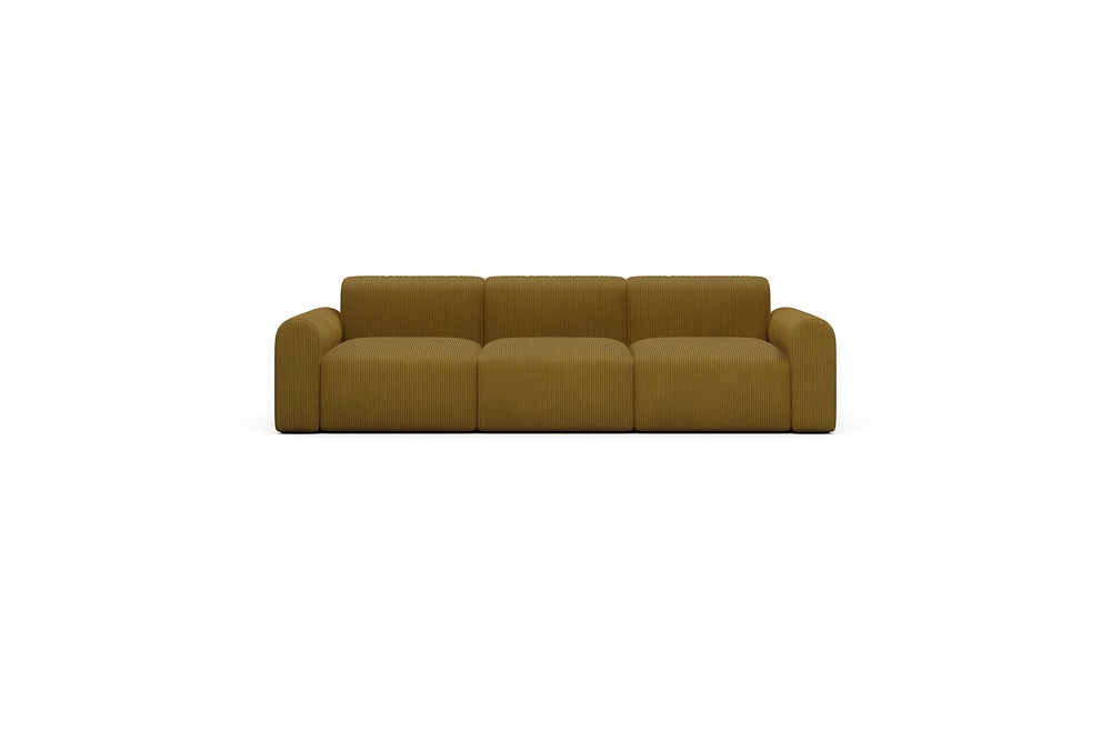 Rund Casual Modular Sofa - Configurations 1 - A3L - 266 x 97 cm - 3 Seater - 601 Corduroy Ochre