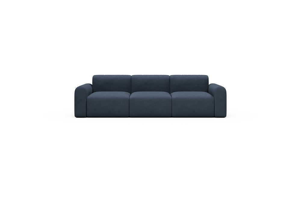 Rund Casual Modular Sofa - Configurations 1 - A3L - 266 x 97 cm - 3 Seater - 768 Cura Oxford Blue