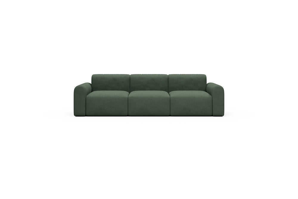 Rund Casual Modular Sofa - Configurations 1 - A3L - 266 x 97 cm - 3 Seater - 769 Cura Saga Green