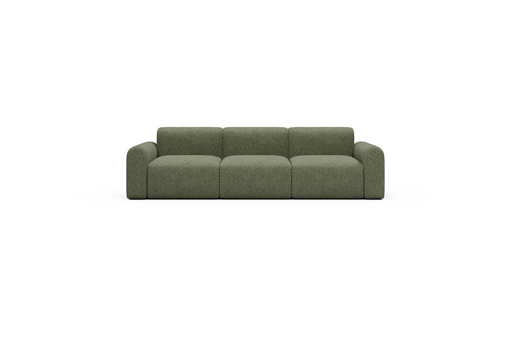 Rund Casual Modular Sofa - Configurations 1 - A3L - 266 x 97 cm - 3 Seater - 775 Carreno Vivid Green