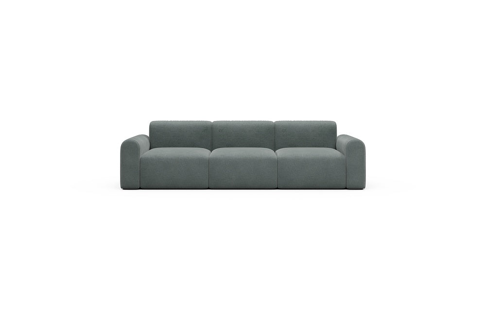 Rund Casual Modular Sofa - Configurations 1 - A3L - 266 x 97 cm - 3 Seater - 812 Smooth Smooth Silver Grey