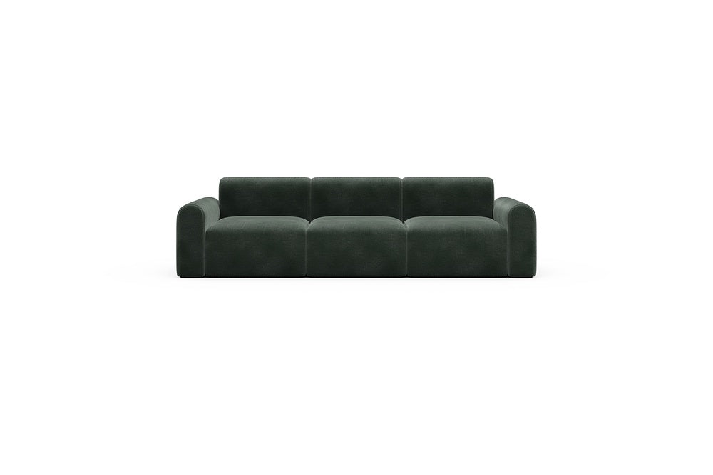Rund Casual Modular Sofa - Configurations 1 - A3L - 266 x 97 cm - 3 Seater - 814 Smooth Laural Green