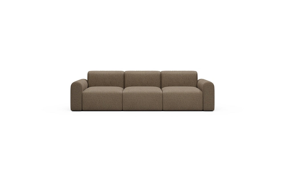 Rund Casual Modular Sofa - Configurations 1 - A3L - 266 x 97 cm - 3 Seater - 817 Aivi Khaki Brown