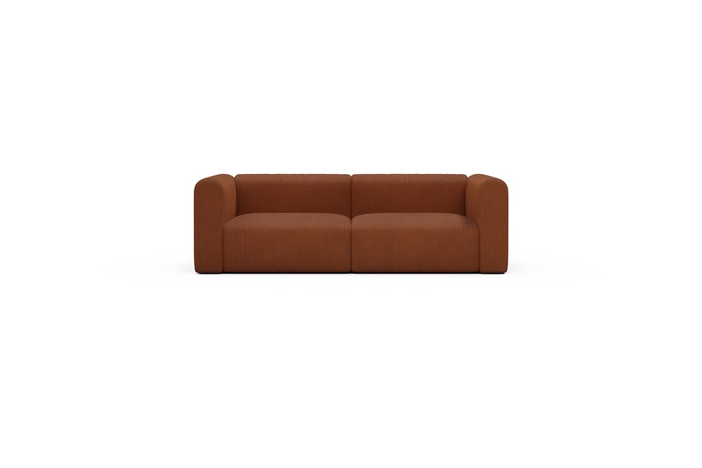 Rund Casual Modular Sofa - Configurations 1 - B2H - 240 x 97 cm - 2,5 Seater - 595 Corduroy Burnt-Orange