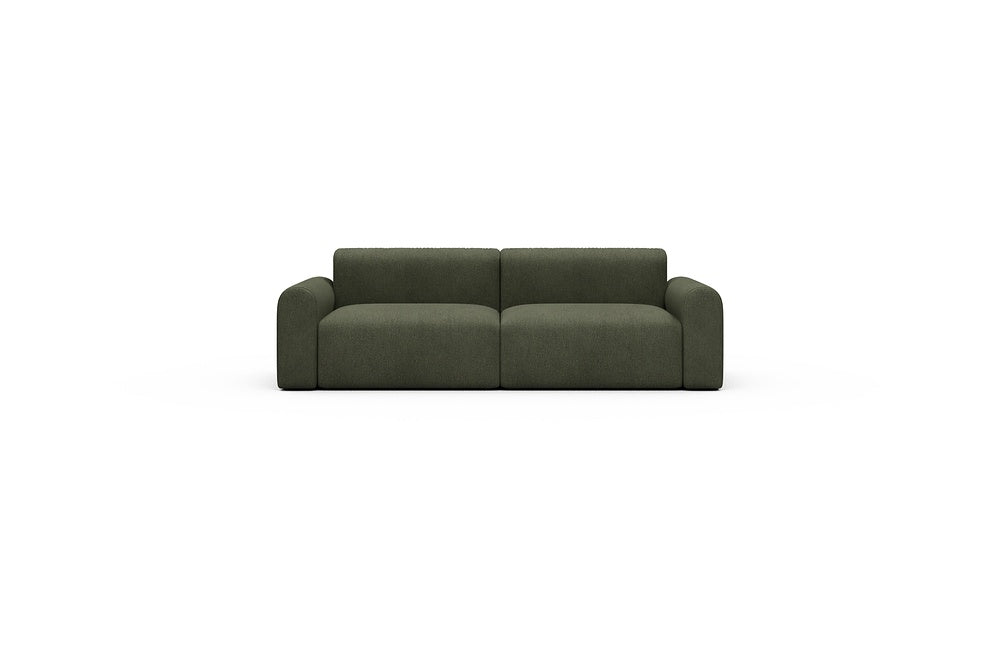 Rund Casual Modular Sofa - Configurations 1 - B2L - 240 x 97 cm - 2,5 Seater - 535 Bouclé Forest Green