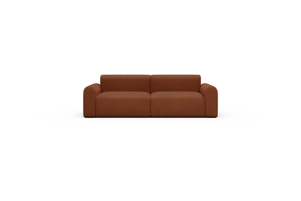 Rund Casual Modular Sofa - Configurations 1 - B2L - 240 x 97 cm - 2,5 Seater - 595 Corduroy Burnt-Orange