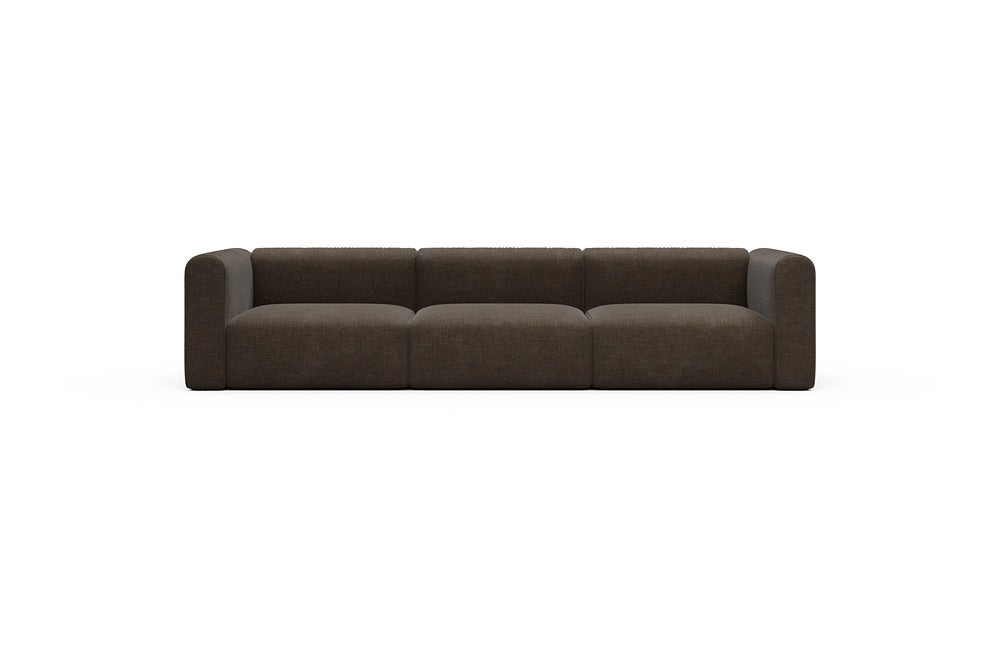 Rund Casual Modular Sofa - Configurations 1 - B3H - 335 x 97 cm - 3,5 Seater - 411 Esina Cedar Brown