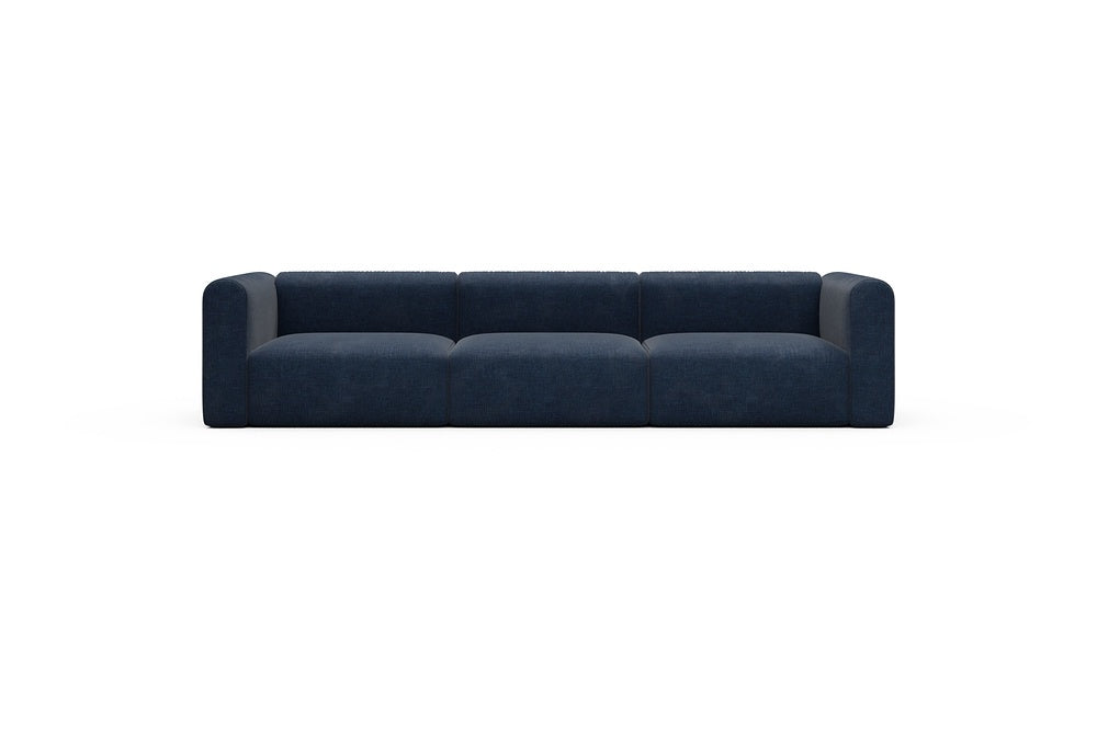 Rund Casual Modular Sofa - Configurations 1 - B3H - 335 x 97 cm - 3,5 Seater - 414 Esina Indigo Blue