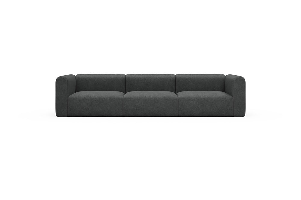 Rund Casual Modular Sofa - Configurations 1 - B3H - 335 x 97 cm - 3,5 Seater - 529 Bouclé Charcoal