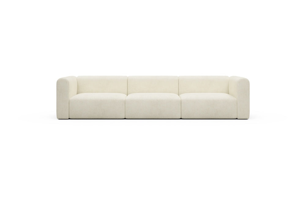 Rund Casual Modular Sofa - Configurations 1 - B3H - 335 x 97 cm - 3,5 Seater - 531 Bouclé Off White