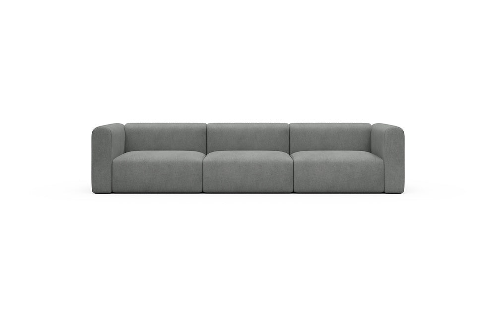 Rund Casual Modular Sofa - Configurations 1 - B3H - 335 x 97 cm - 3,5 Seater - 533 Bouclé Ash Grey