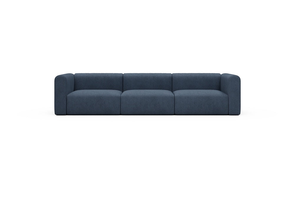 Rund Casual Modular Sofa - Configurations 1 - B3H - 335 x 97 cm - 3,5 Seater - 537 Bouclé Blue