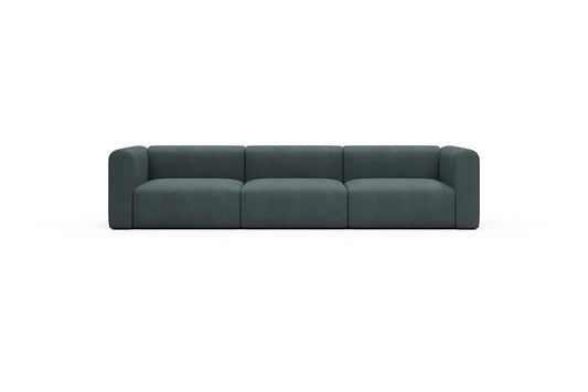 Rund Casual Modular Sofa - Configurations 1 - B3H - 335 x 97 cm - 3,5 Seater - 573 Vivus Dusty Blue
