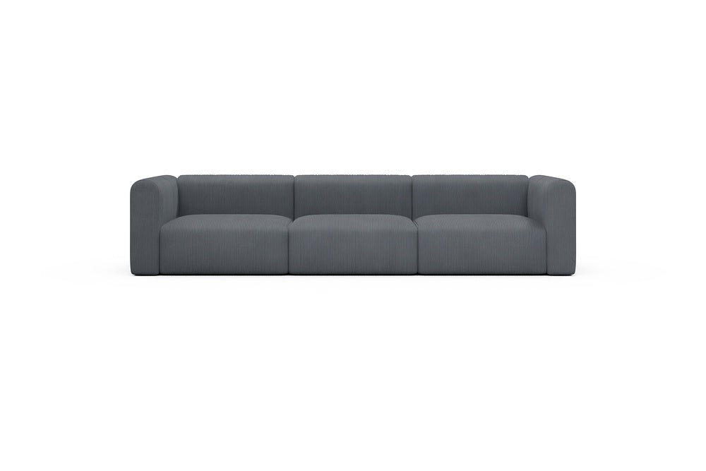 Rund Casual Modular Sofa - Configurations 1 - B3H - 335 x 97 cm - 3,5 Seater - 592 Corduroy Silvermist