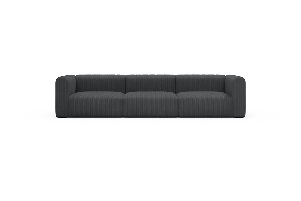 Rund Casual Modular Sofa - Configurations 1 - B3H - 335 x 97 cm - 3,5 Seater - 593 Corduroy Graphite