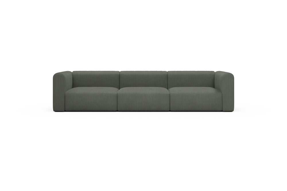 Rund Casual Modular Sofa - Configurations 1 - B3H - 335 x 97 cm - 3,5 Seater - 598 Corduroy Sage