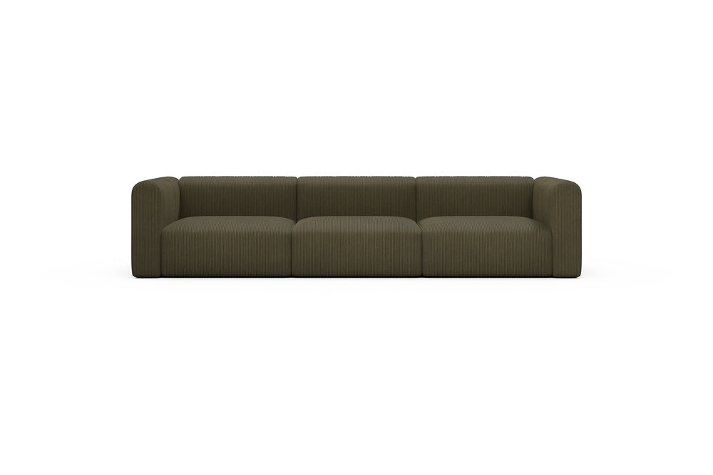 Rund Casual Modular Sofa - Configurations 1 - B3H - 335 x 97 cm - 3,5 Seater - 599 Corduroy Olive