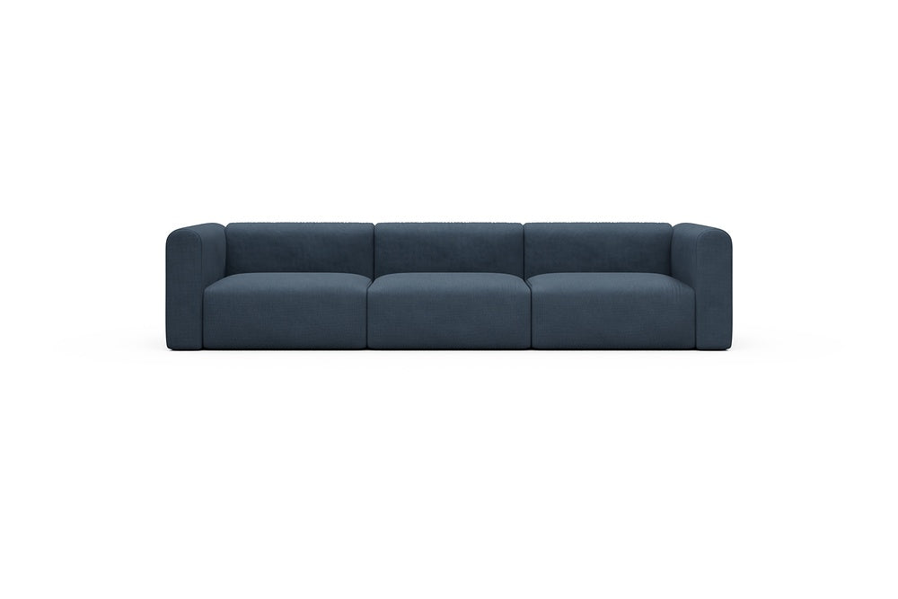 Rund Casual Modular Sofa - Configurations 1 - B3H - 335 x 97 cm - 3,5 Seater - 768 Cura Oxford Blue