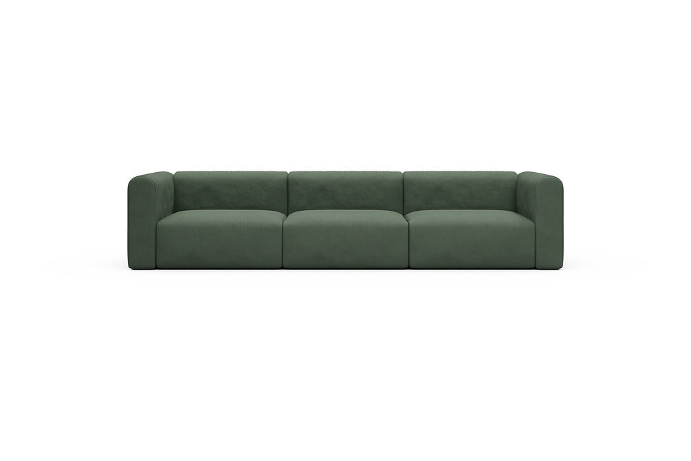 Rund Casual Modular Sofa - Configurations 1 - B3H - 335 x 97 cm - 3,5 Seater - 769 Cura Saga Green