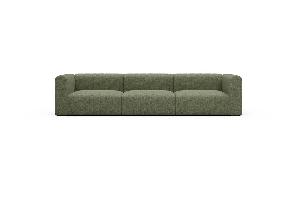 Rund Casual Modular Sofa - Configurations 1 - B3H - 335 x 97 cm - 3,5 Seater - 775 Carreno Vivid Green